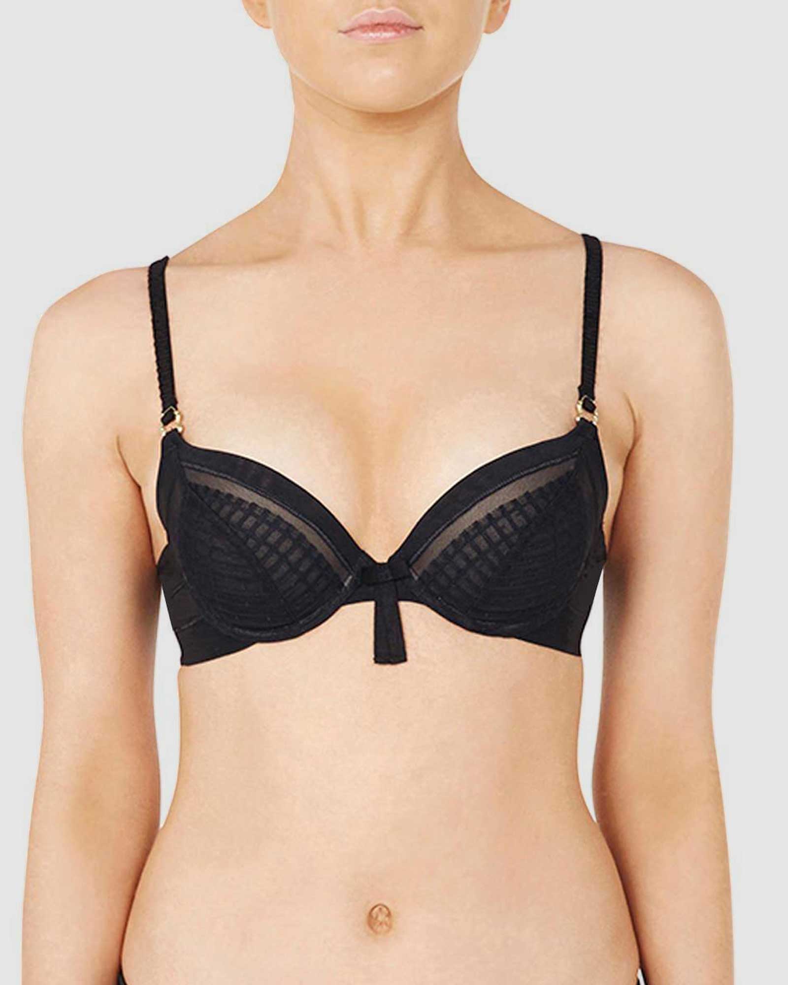 Artisan | Plunge Push Up Bra | Black